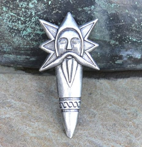 PERUN SLAVIC GOD, PENDANT, ZINC