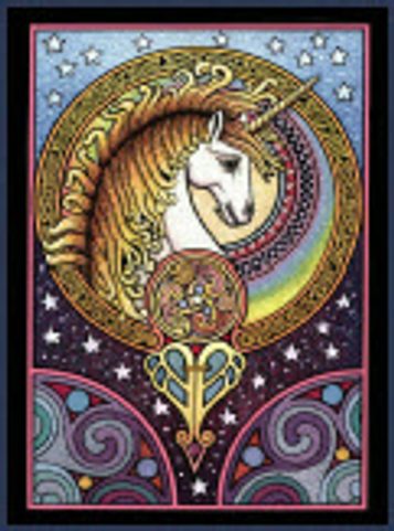 CELTIC UNICORN, COURTNEY DAVIS GREETINGS CARD