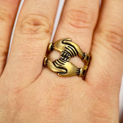 BAGUE DE FIANÇAILLES MÉDIÉVALE XV : SIÈCLE, BRONZE