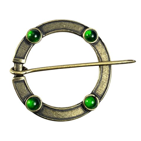 BORGIA, GRANDE BOUCLE DE CAPE MÉDIÉVALE AVEC VERRE