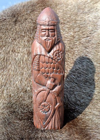PERUN, SLAWISCHER GOTT, KUNSTSTEIN - BRAUN