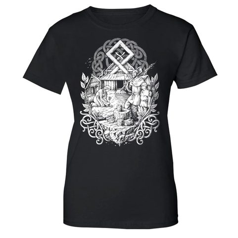 TRUTH PREVAILS - HUSSITE WOMEN'S T-SHIRT, BLACK AND WHITE