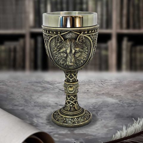 MEDIEVAL WOLF, CUP, 20 CM