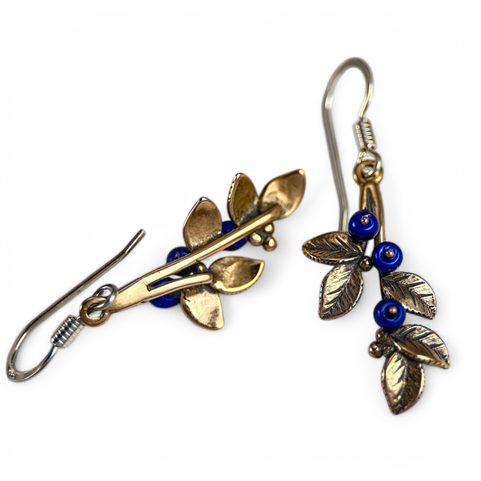 BLEUETS, BOUCLES D'OREILLES, BRONZE