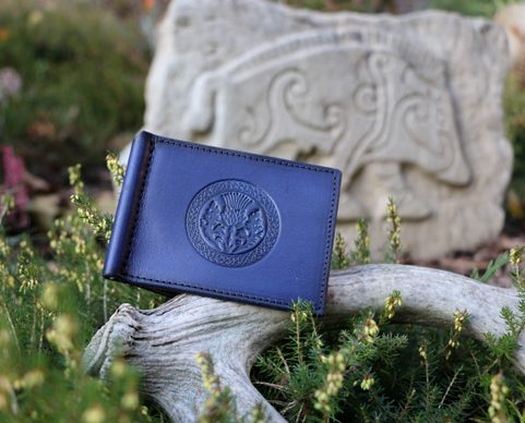 SCOTTISH THISTLE, LEATHER WALLET