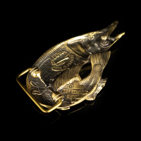 PIKE, BELT BUCKLE, BRASS