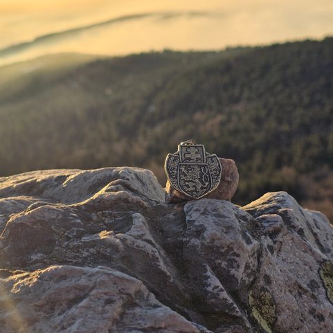 MARQUE LÉGIONNAIRE UNIE, PENDENTIF, ZINC, LAITON ANCIEN