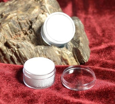 BOITE BLANCHE POUR MINÉRAUX, 32X18MM, RONDE