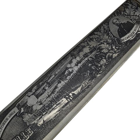 AMERICAN BOWIE KNIFE, PERRYVILLE, ETCHED