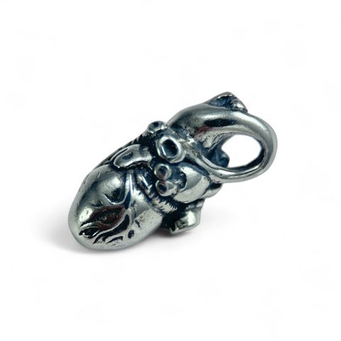 COEUR ANATOMIQUE, PENDENTIF, ARGENT 925