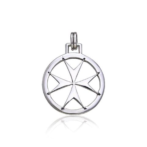TEMPLAR CROSS, SILVER PENDANT, AG 925