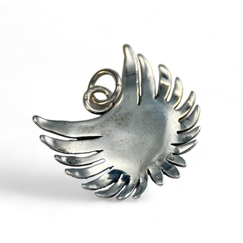 OWL - HEAD, PENDANT, SILVER