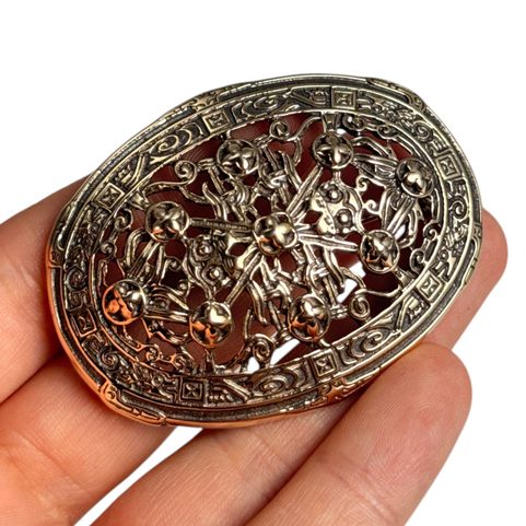 GELBE BROSCHE - BRONZE