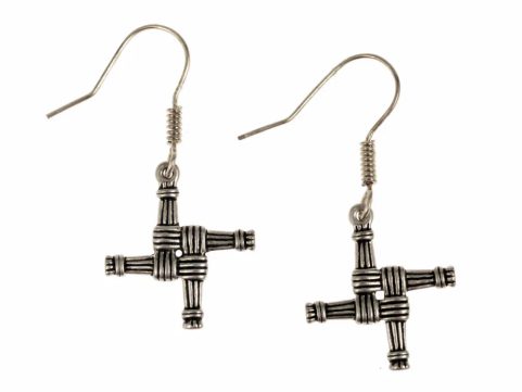 CROIX DE BRIGHID, BOUCLES D'OREILLES, BRONZE