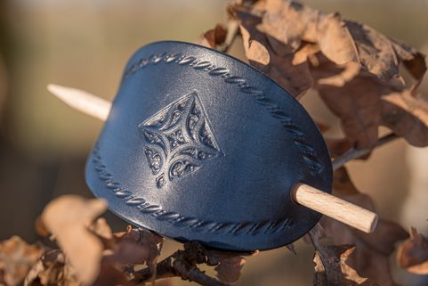 NAPOLI, LEATHER HAIR CLIP, GREEN