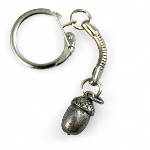PORTE-CLÉS GLAND, ZINC ARGENT ANTIQUE