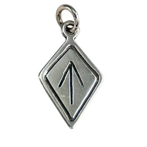 TIWAZ, RUNE, PENDANT, SILVER