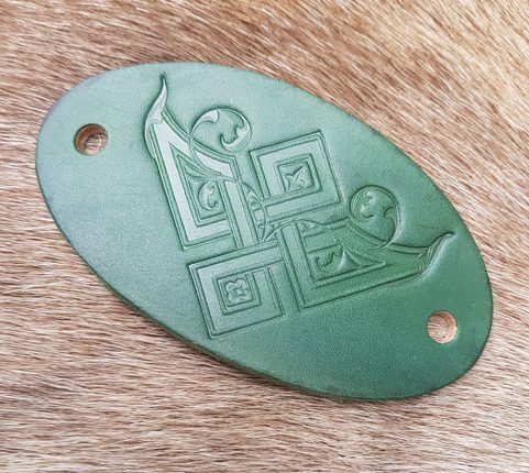 MAUVE, LEATHER HAIR CLIP