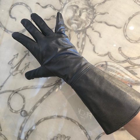 GANTS D'ESCRIME EN CUIR NOIR