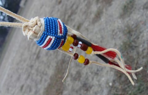 BEADED TOBACCO POUCH
