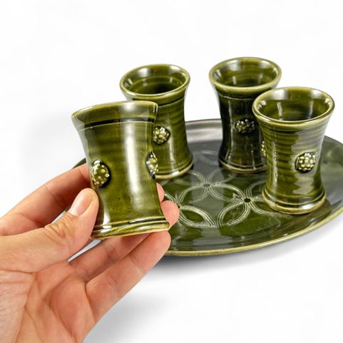 CERAMIC SHOT GLASS - SET OF 4