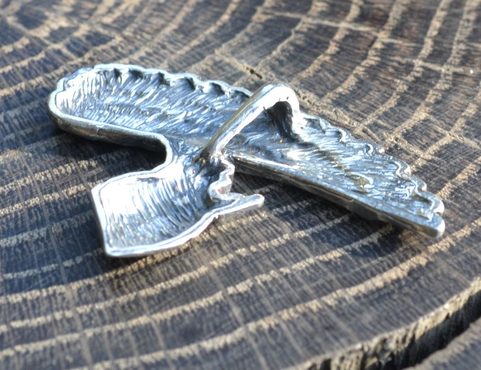 CASQUE, PENDENTIF, ARGENT DE CHEVALIER