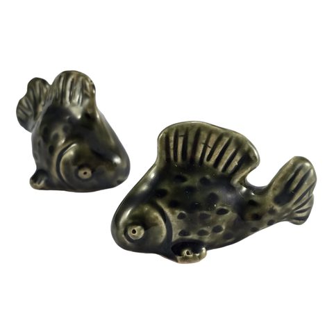 CARP, CERAMIC FISH, GREEN
