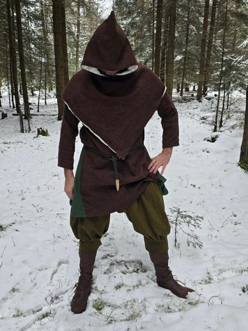 VIKING HOOD, LINED, WOOL AND LINEN, NORWAY