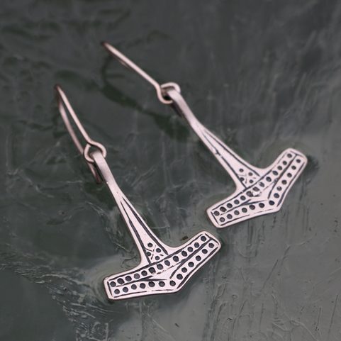 THOR'S HAMMER, SILVER EARRINGS