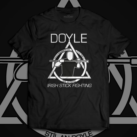 DOYLE STYLE, IRISH STICK FIGHTING, BLACK MEN'S T-SHIRT