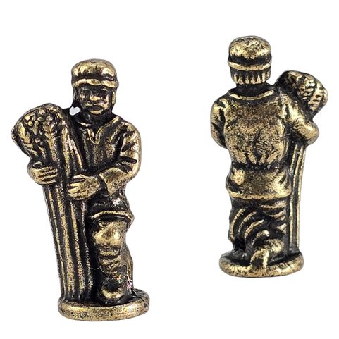 PAYSAN, FIGURINE, ZINC, LAITON ANCIEN