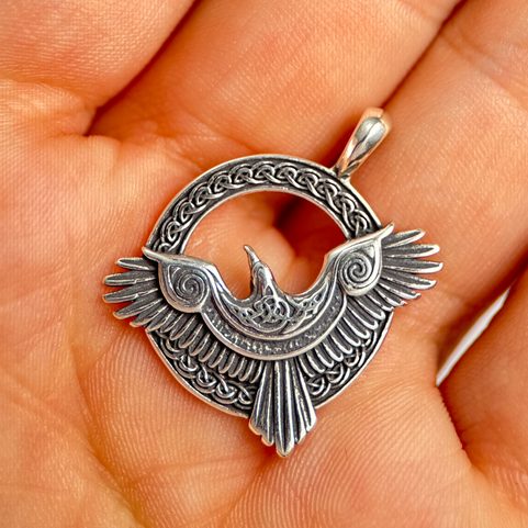 HUGINN ET MUNNIN - PENDENTIF, ARGENT