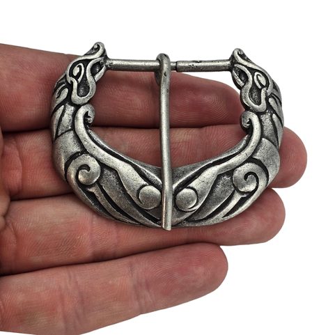 WOLF FENRIR BORRE STYLE - BELT BUCKLE ZINC