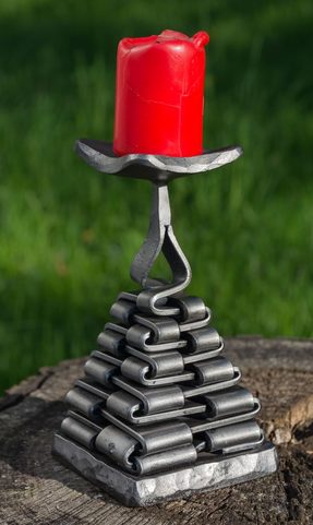PYRAMIDE, FORGED CANDLESTICK