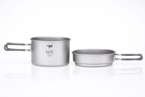 2-PIECE TITANIUM POT AND PAN COOK SET TI6012  KEITH