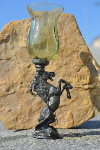 SCHNAPPS GLASS WITH THE HORSE