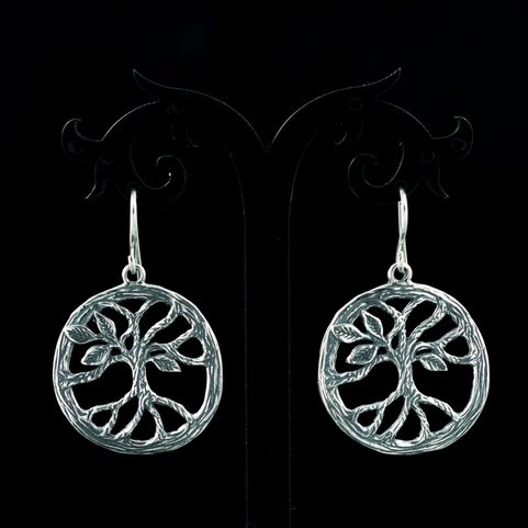 TREE - ARBOR, EARRINGS, SILVER