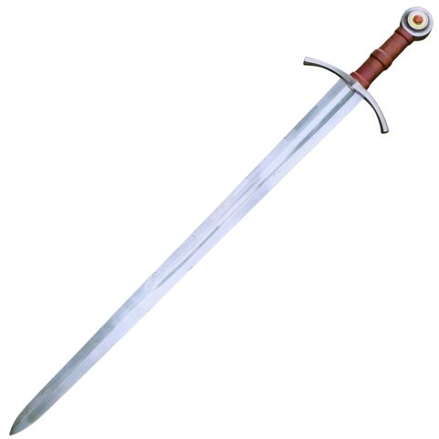 CAROLUS REX, MITTELALTERLICHES SCHMIEDESCHWERT, SCHARFE NACHBILDUNG