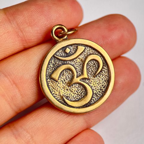 OM, BRONZE PENDANT