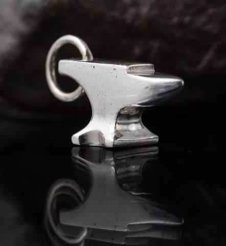 SMITH'S ANVIL, STERLING SILVER PENDANT