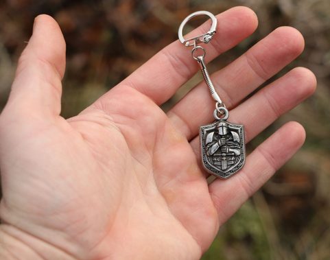 KNIGHT IN ARMOR, ZINC, KEY CHAIN
