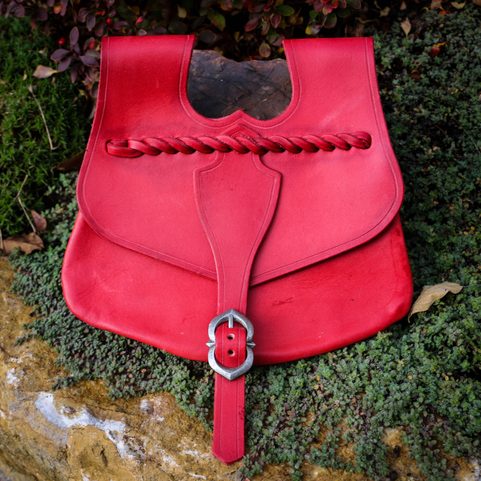 MEDIEVAL LEATHER BAG 13TH - 15TH CENTURY