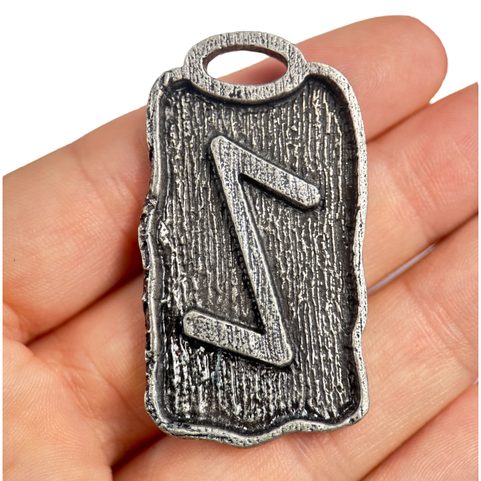 IHWAZ - RUNE TALISMAN, ZINC