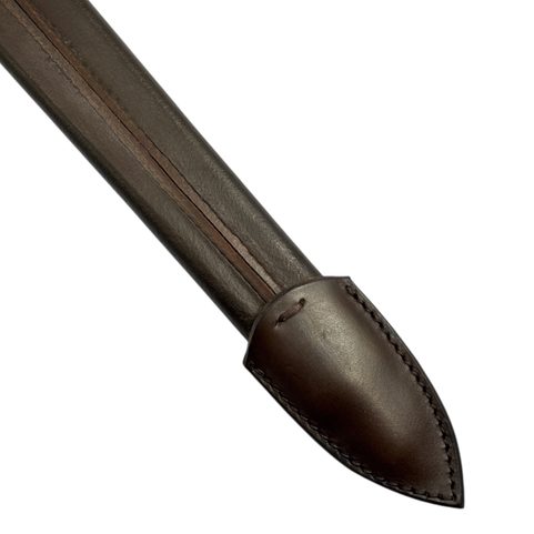 LEATHER SCABBARD FOR ONE HANDED SWORDS, FLEUR DE LIS
