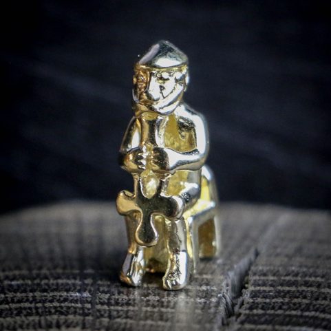 THOR ON THE THRONE, GOLD PLATED PENDANT