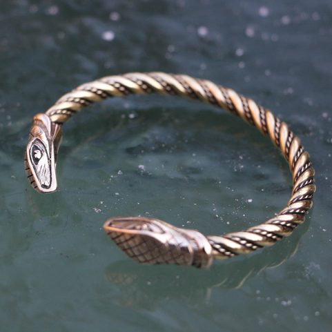 SNAKE, BRASS BRACELET