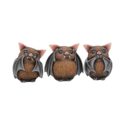 THREE WISE BATS, FIGURINES SET