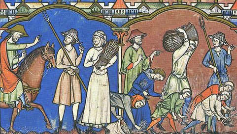 KLOBOUK STŘEDOVĚKÝ, RUČNĚ PLETENÝ Z OROBINCE, DLE MACIEJOWSKÉHO BIBLE