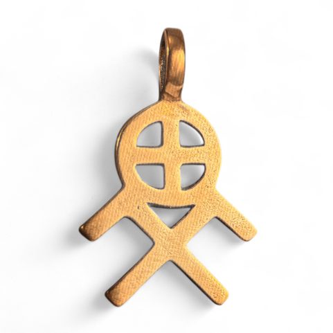 SUN AND HEAVENLY HORSES SYMBOL, BRONZE PENDANT