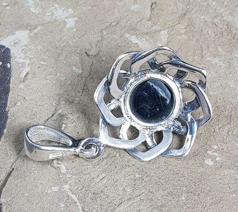 STAR, ANHÄNGER, BALTISCHER BERNSTEIN, SILBER
